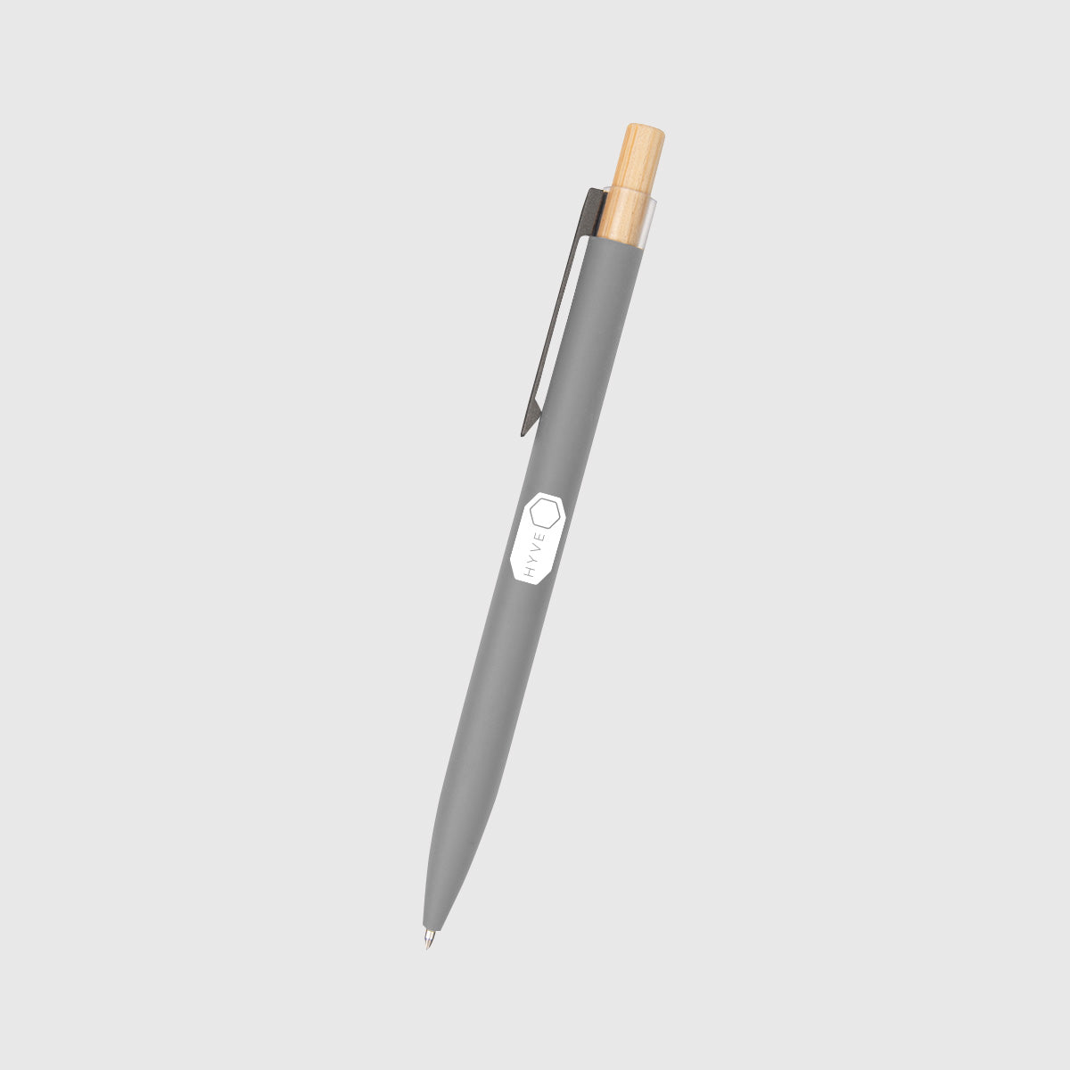 Recycled Aluminum Pen with Bamboo Plunger