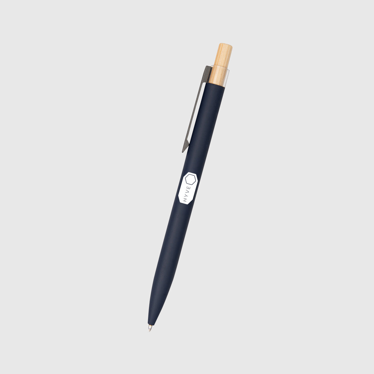 Recycled Aluminum Pen with Bamboo Plunger