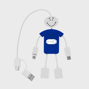 22494 - Techmate 三合一充电线和 USB 2.0 集线器