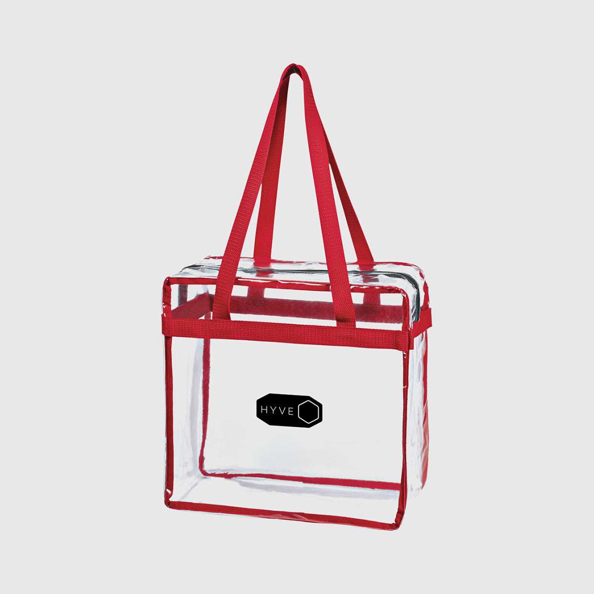 Clear EVA tote bag with zipper for custom logo printing SG