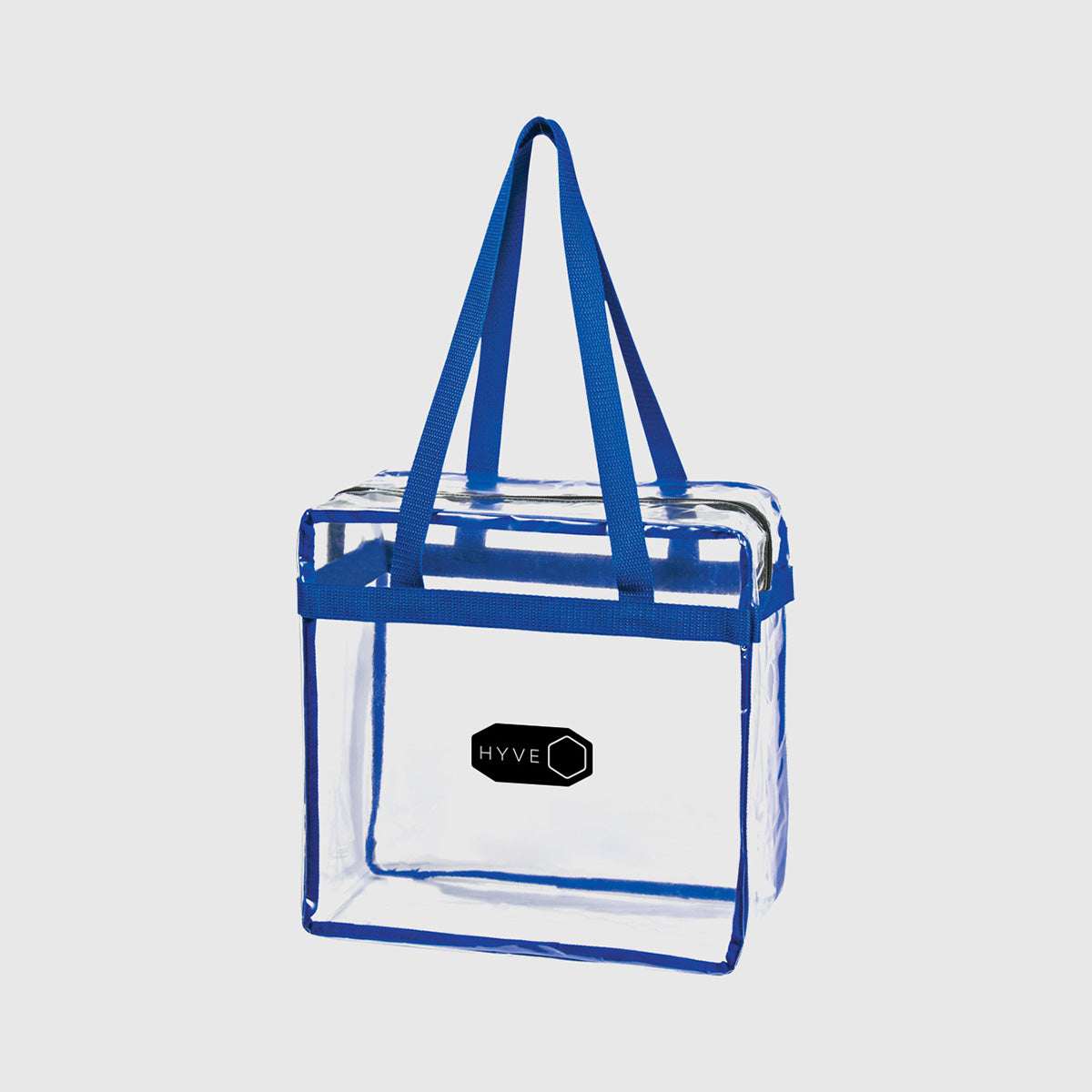 Clear EVA tote bag with zipper for custom logo printing SG