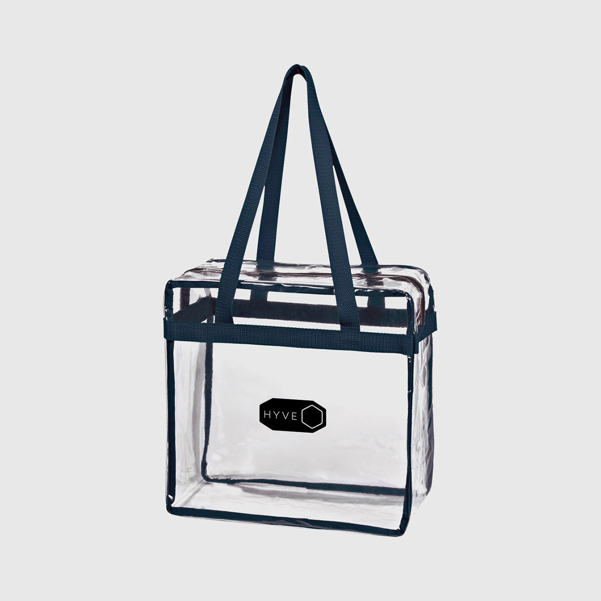 Clear EVA tote bag with zipper for custom logo printing SG