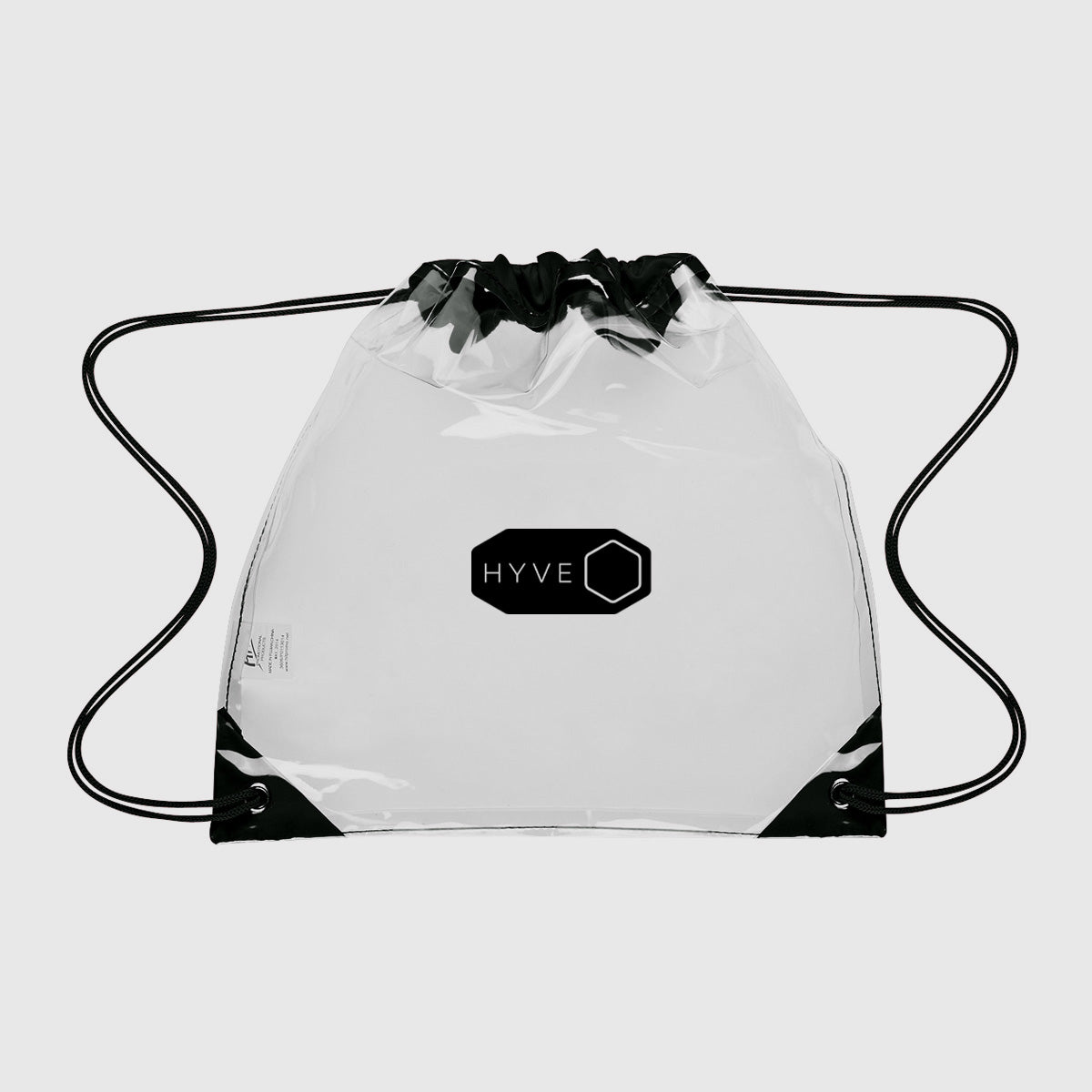 Stadium approved clear EVA drawstring backpack with custom logo