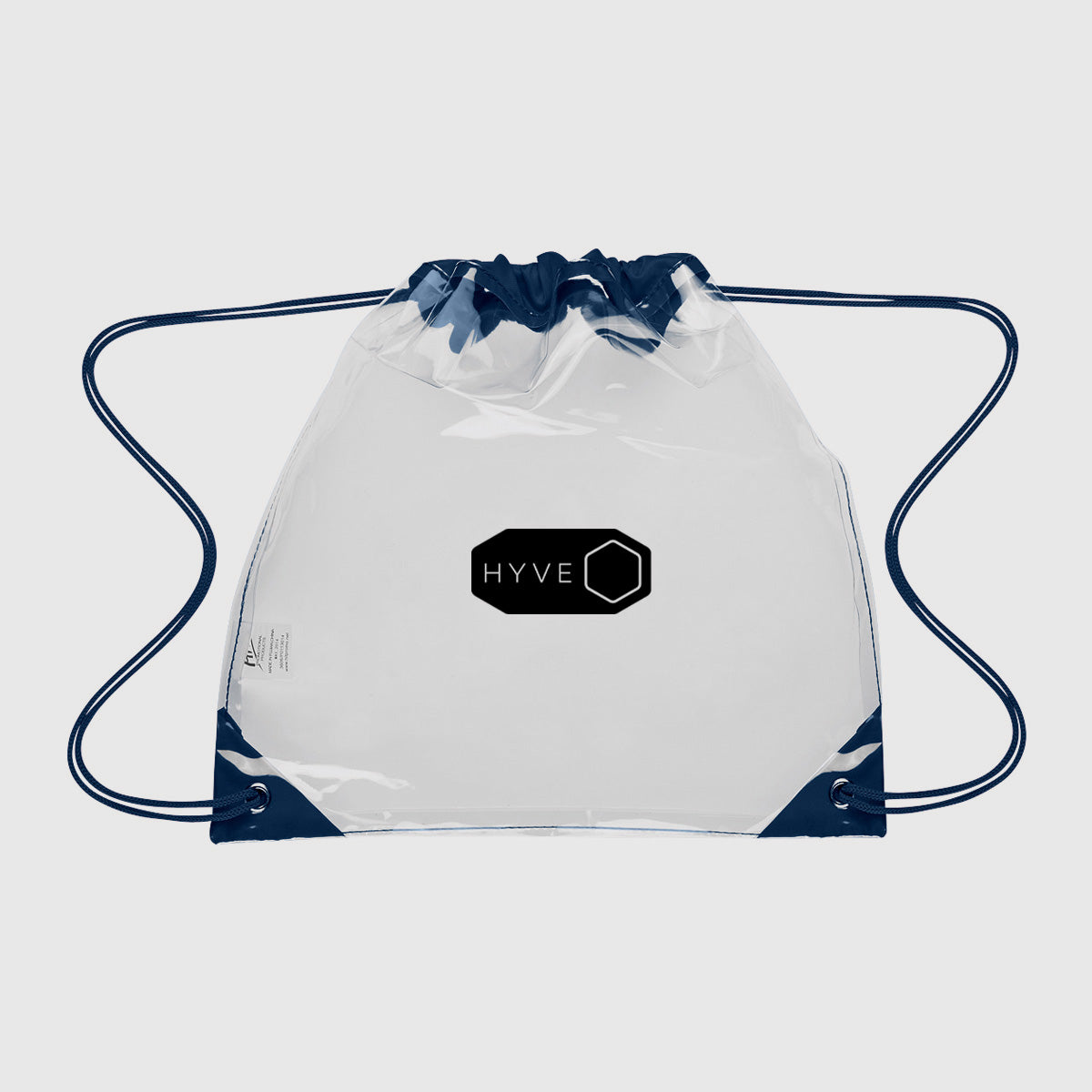 Stadium approved clear EVA drawstring backpack with custom logo