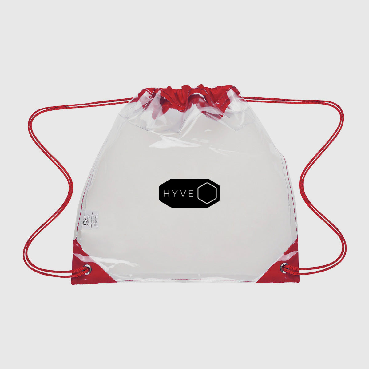 Stadium approved clear EVA drawstring backpack with custom logo