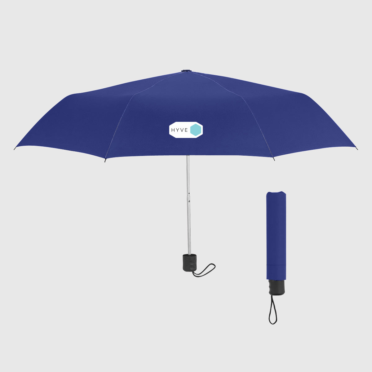 Compact 42 inch telescopic umbrella with custom logo printing