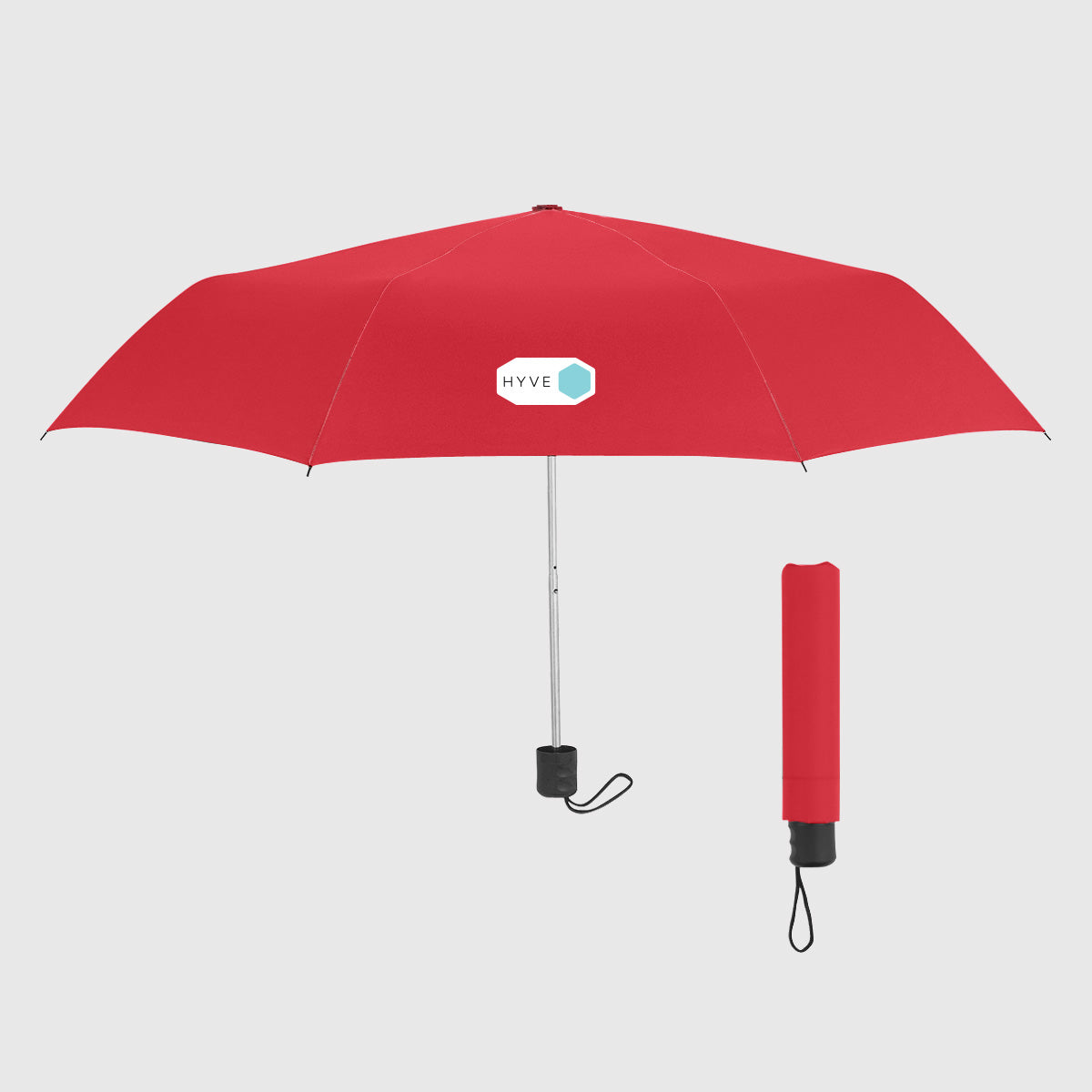 Compact 42 inch telescopic umbrella with custom logo printing
