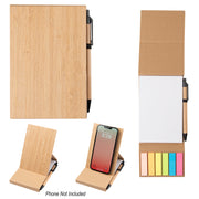 55240 - Bamboo Desk Jotter With Phone Stand