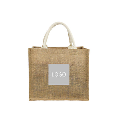 Eco Jute Tote Bag with Gusseted Base & Sides