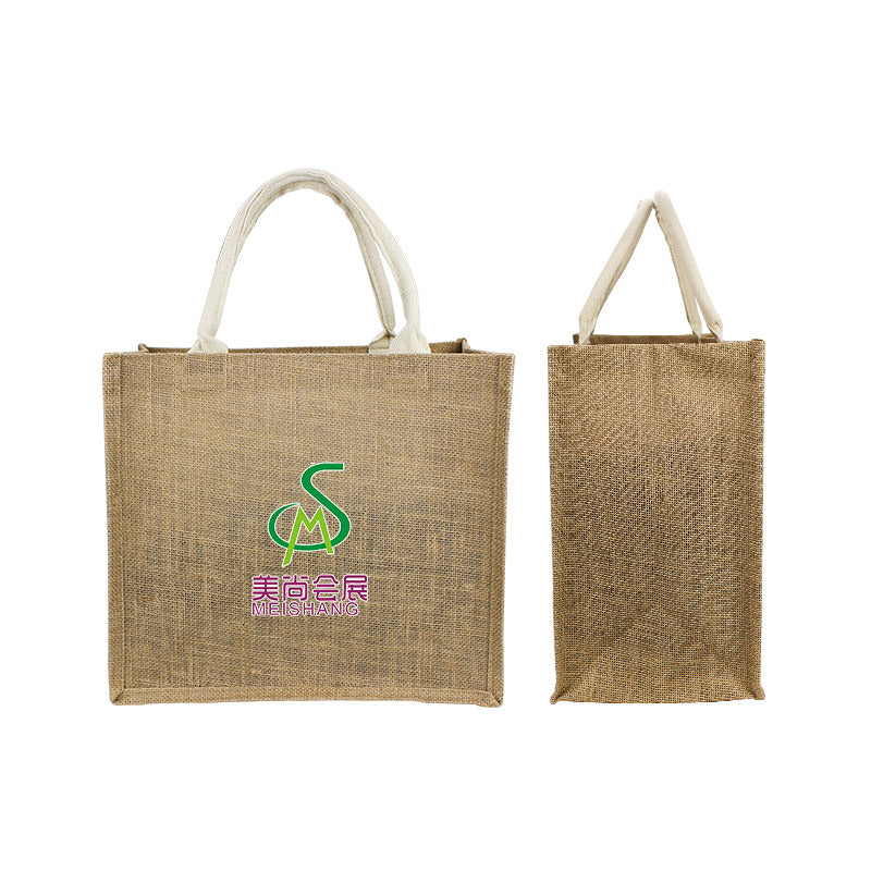 Eco Jute Tote Bag with Gusseted Base & Sides