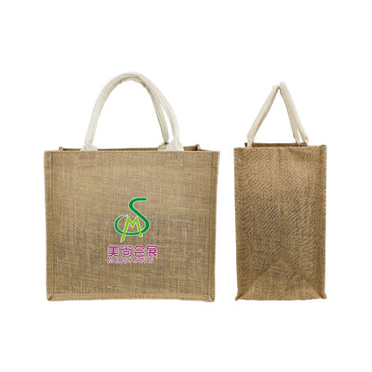 Eco Jute Tote Bag with Gusseted Base & Sides