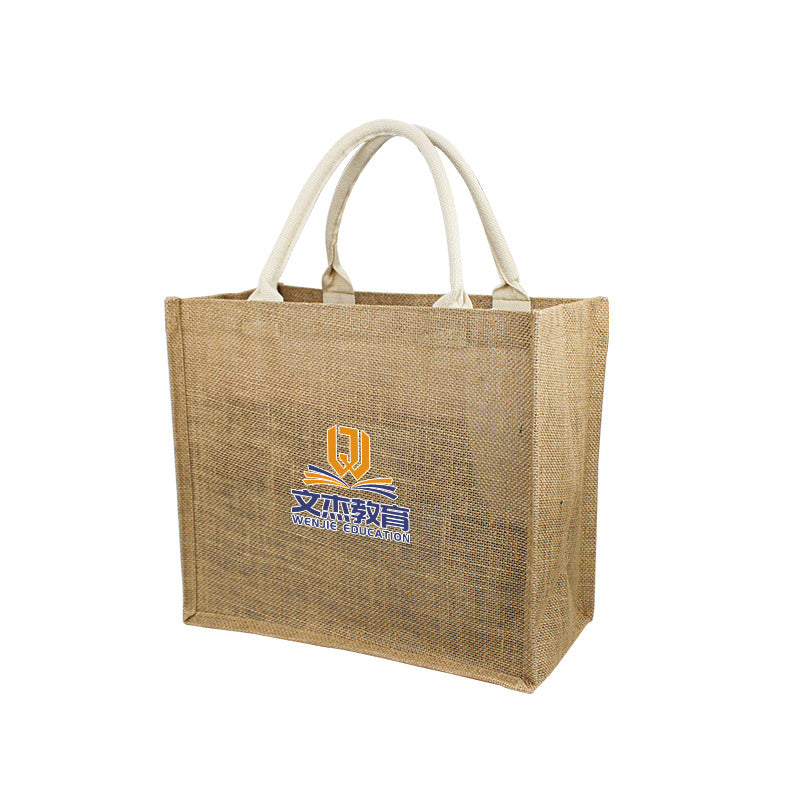 Eco Jute Tote Bag with Gusseted Base & Sides