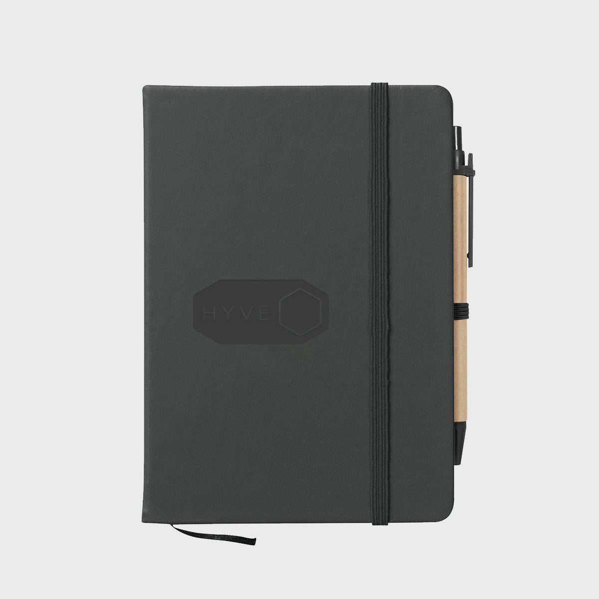 Functional journal with sticky notes and flags for custom branding