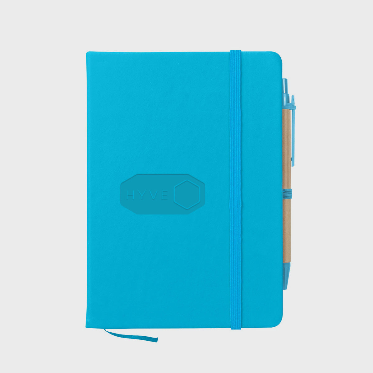 Functional journal with sticky notes and flags for custom branding