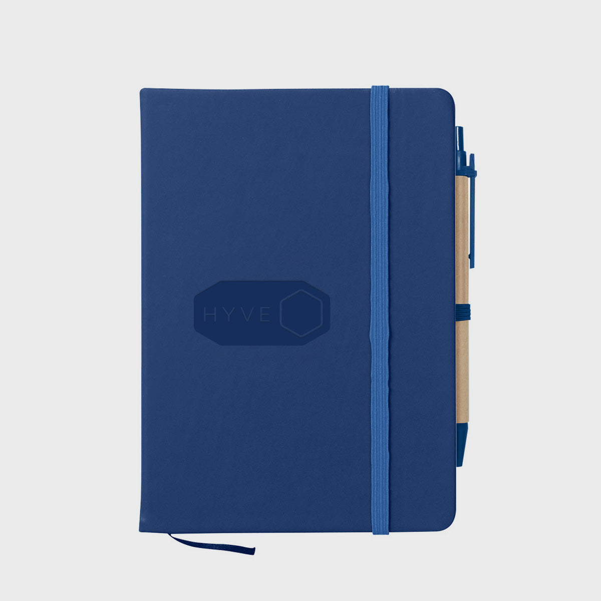 Functional journal with sticky notes and flags for custom branding