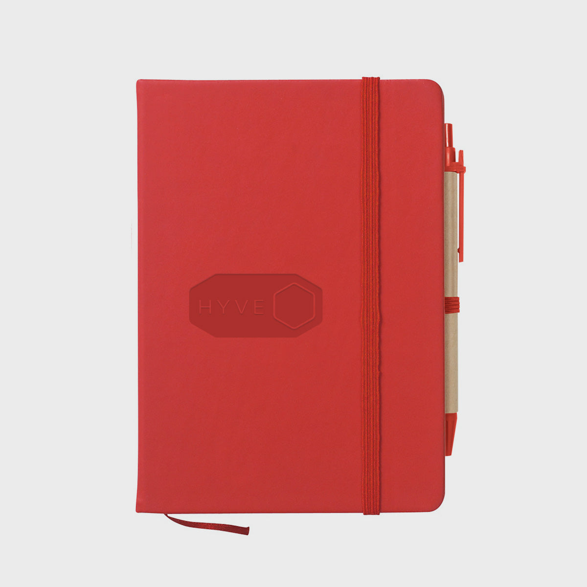 Functional journal with sticky notes and flags for custom branding