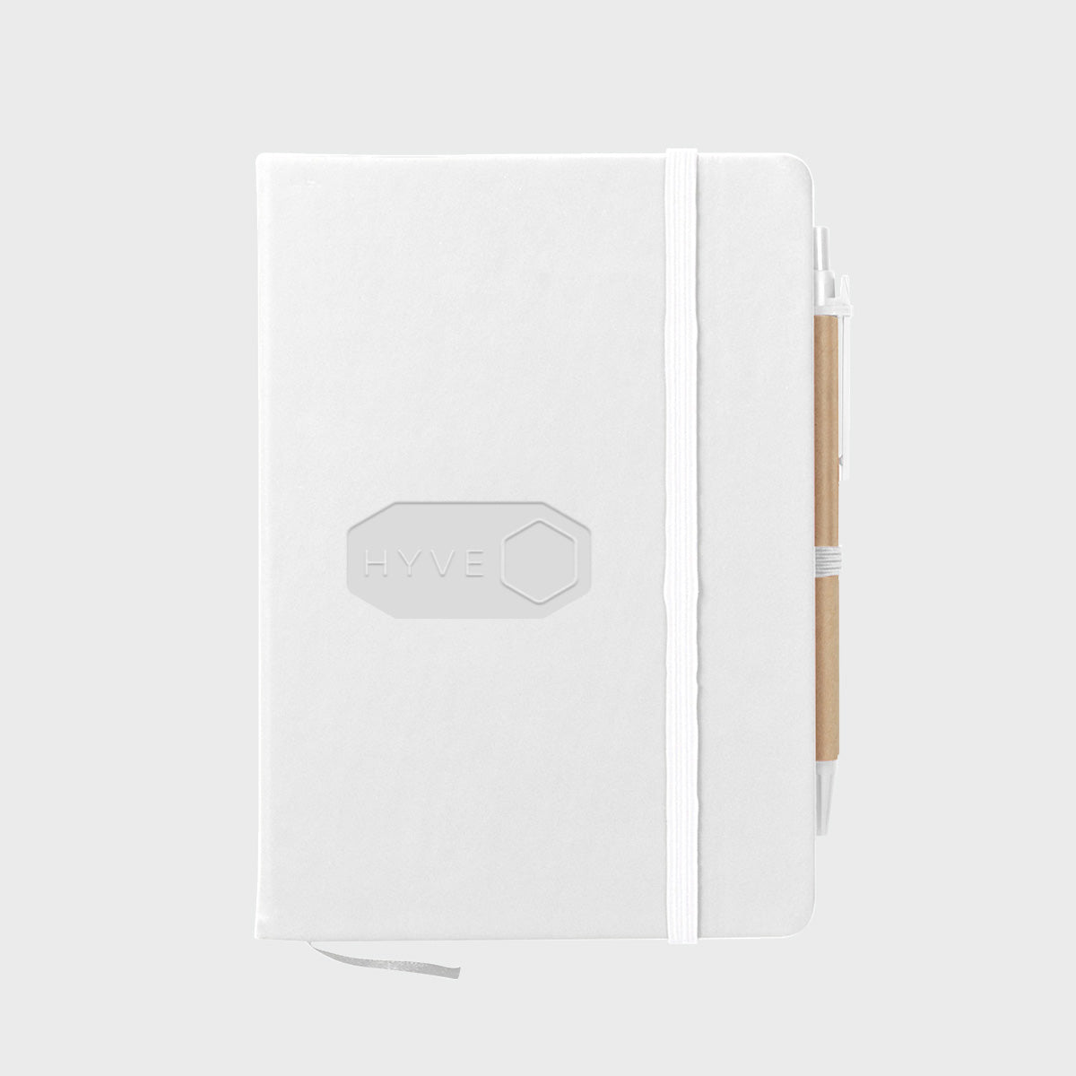 Functional journal with sticky notes and flags for custom branding