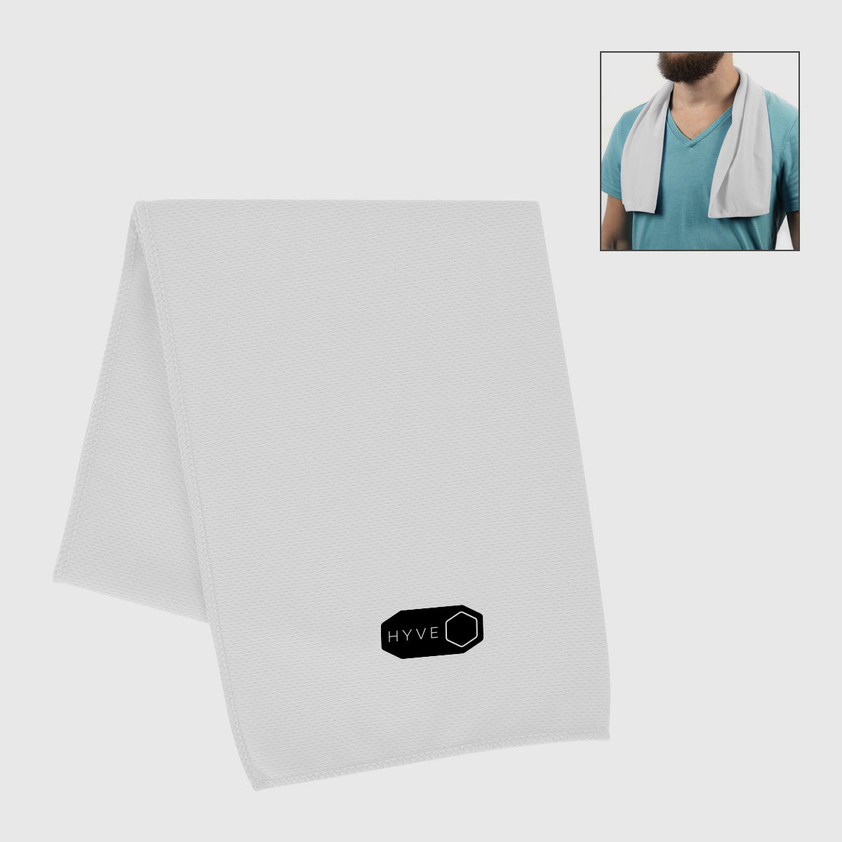 Eco-friendly rPET cooling sport towel with custom logo printing Hong Kong