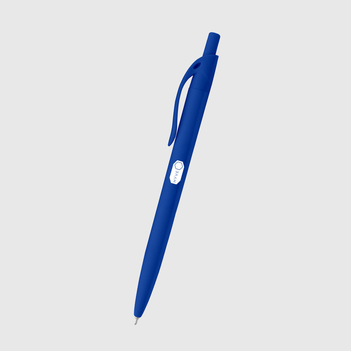 Comfortable rubberized sleek write pen with custom branding HK