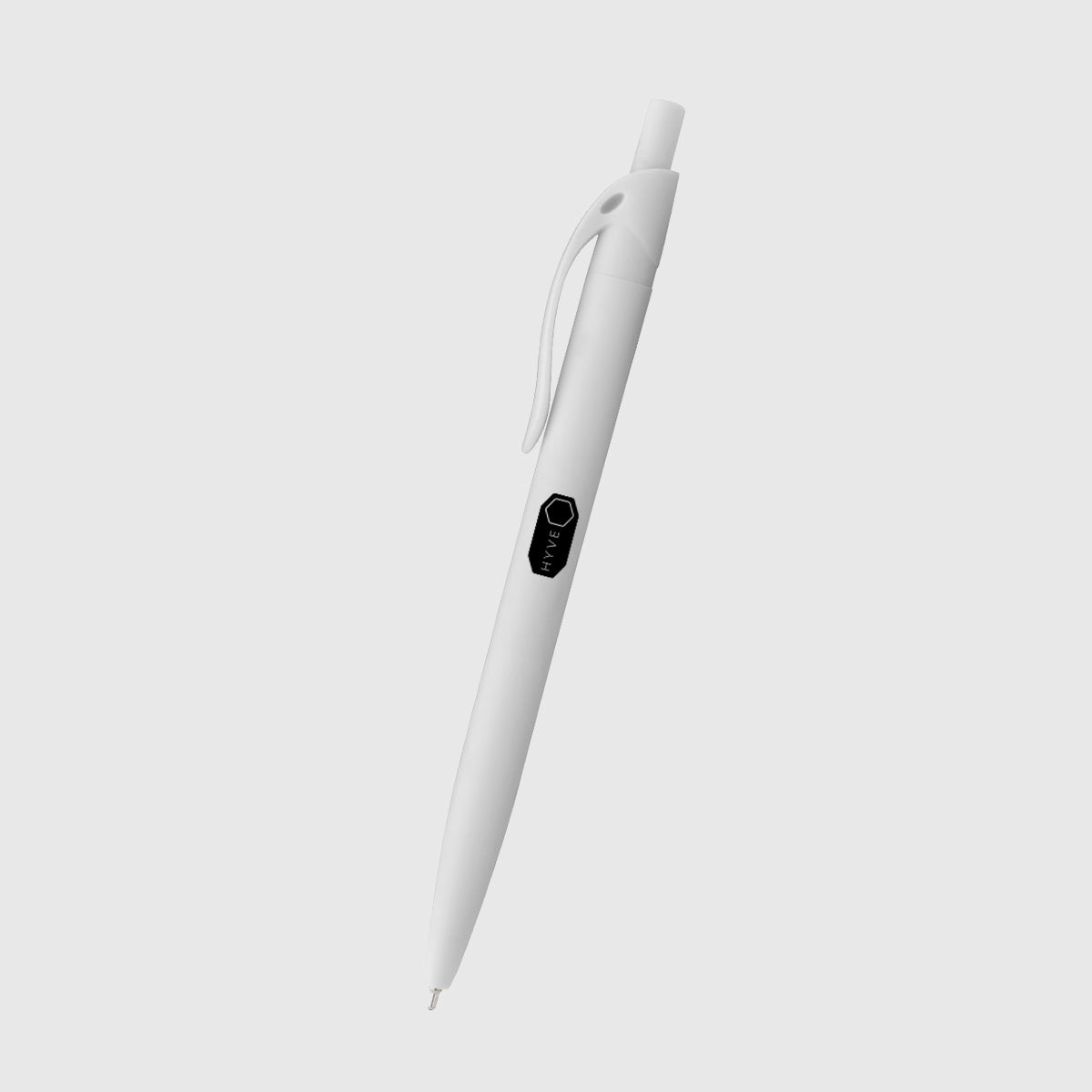 Comfortable rubberized sleek write pen with custom branding HK