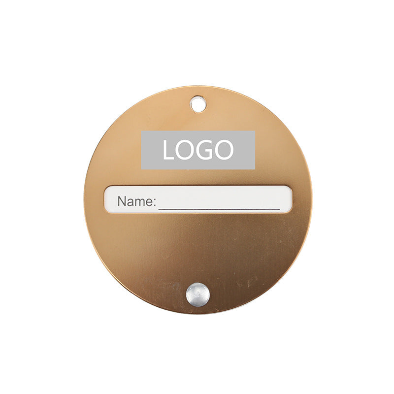 Round Aluminum Luggage Tag