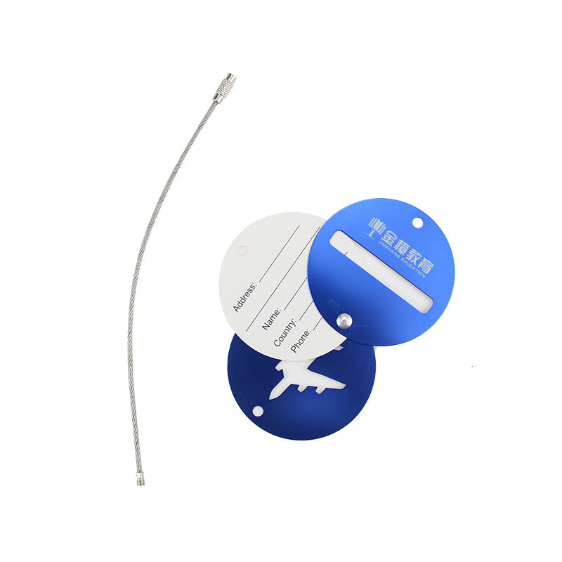 Round Aluminum Luggage Tag