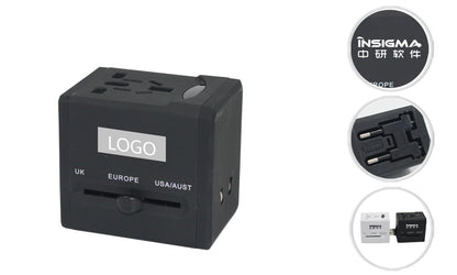 Universal Travel Adapter with Dual USB