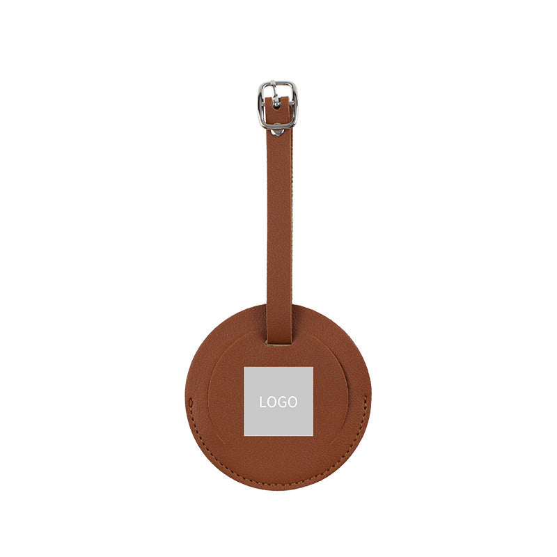 Soft Round PU Luggage Tag (Multiple Colors)