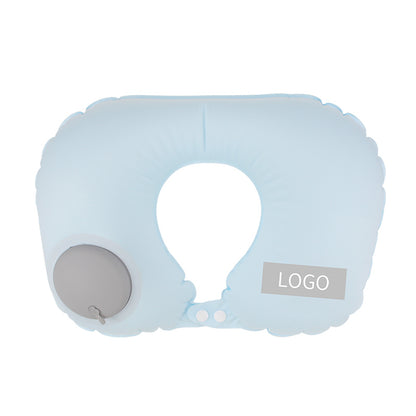 Ice-Silk Push-Inflate U-Shaped Neck Pillow