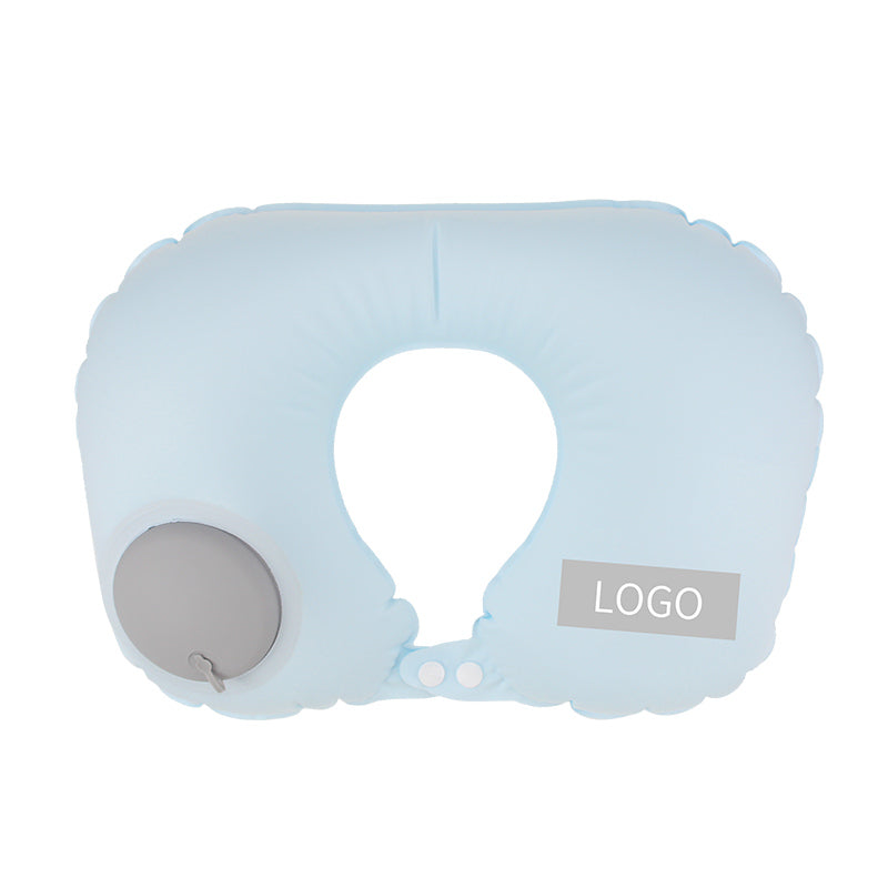 Ice-Silk Push-Inflate U-Shaped Neck Pillow