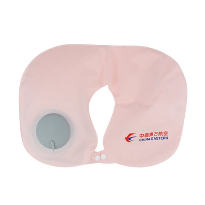 Ice-Silk Push-Inflate U-Shaped Neck Pillow