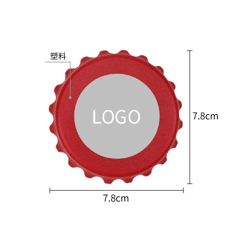 Large Bottle-Cap Fridge Magnet Bottle Opener