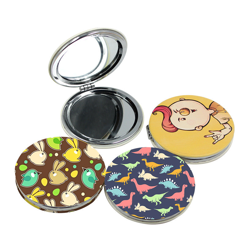 Round Double-Sided HD Folding Mirror