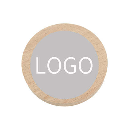 Round Beech Wood Mirror