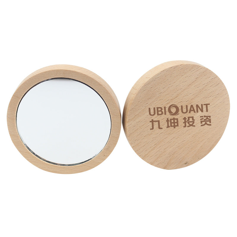 Round Beech Wood Mirror