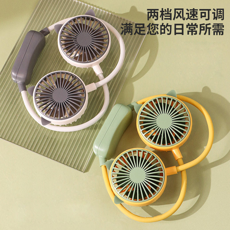 Cat Neck-Hanging Foldable USB Mini Fan