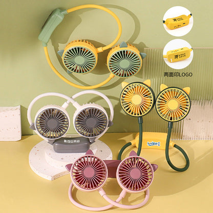 Cat Neck-Hanging Foldable USB Mini Fan