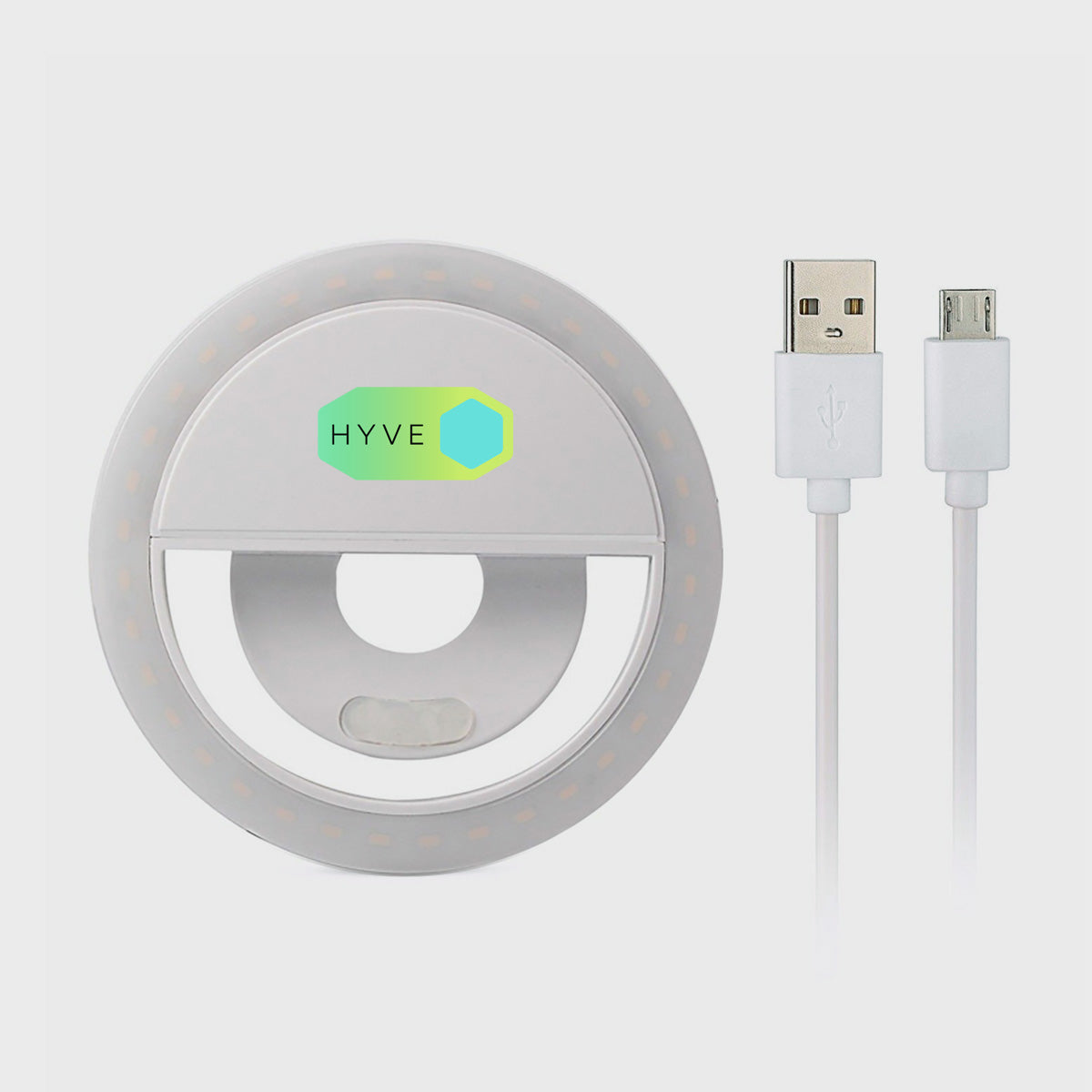 Adjustable LED ring light for custom corporate tech gifting